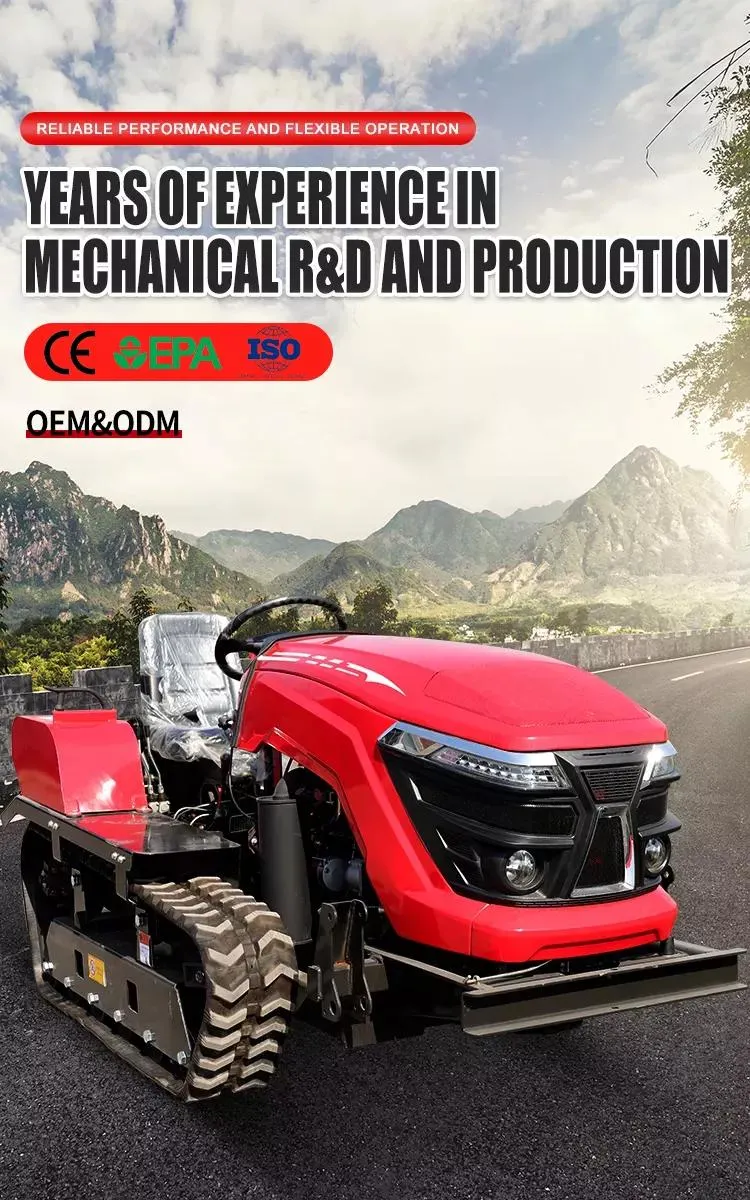 Multi Function 50HP Crawler Tractor with Bulldozer Loading Shovel Grasper Rake and Others Work as Cultivator Trencher Loader Excavator and Sprayer etc