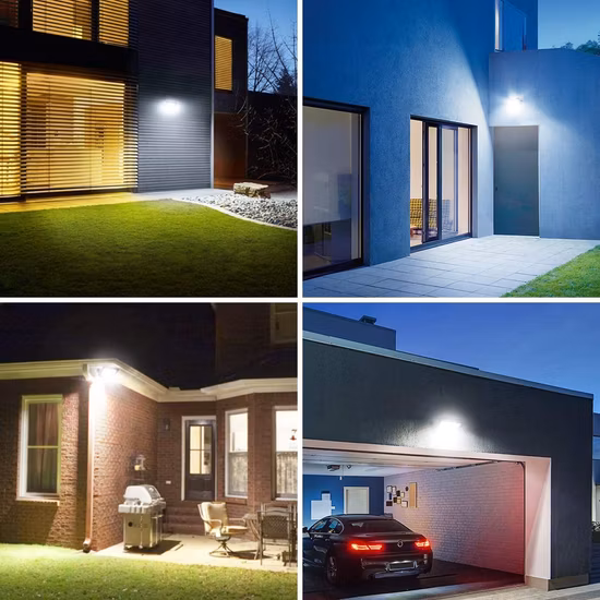 Dekra CB CE одобрило Высокое качество IP65 50 Вт Наружное освещение Высокой мощности Водонепроницаемый садовый двор Три фонаря безопасности 50 Вт 100 Вт 200 Вт Светодиодный прожектор